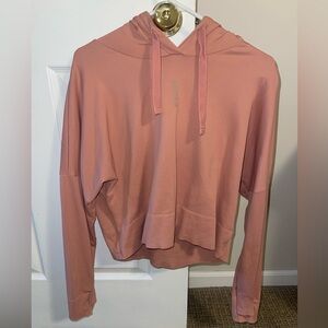 Women's Pink Cropped Gymshark Hoodie